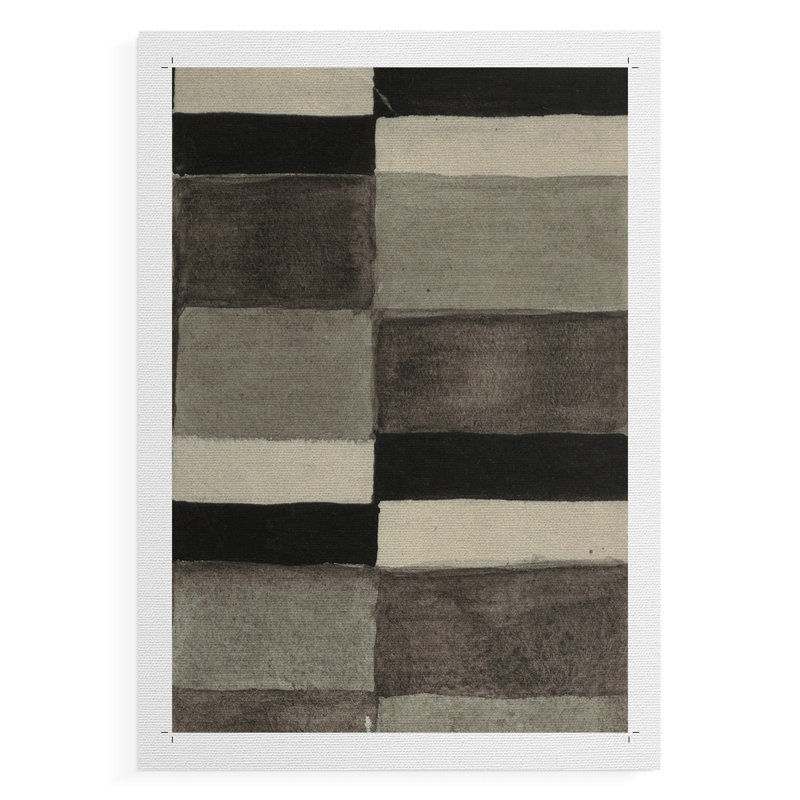 Reproduction abstraite rétro Lxxxx - impression sur toile seulement - non encadrée, H 12 po x l 8 po