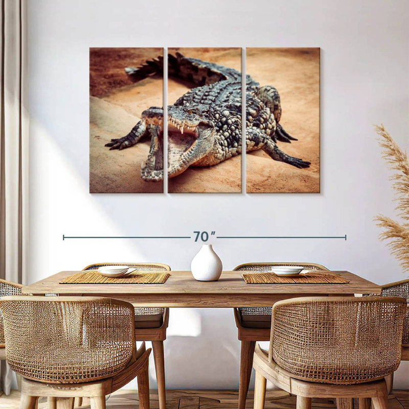 Brampt Crocodile, 36" H x 57" W