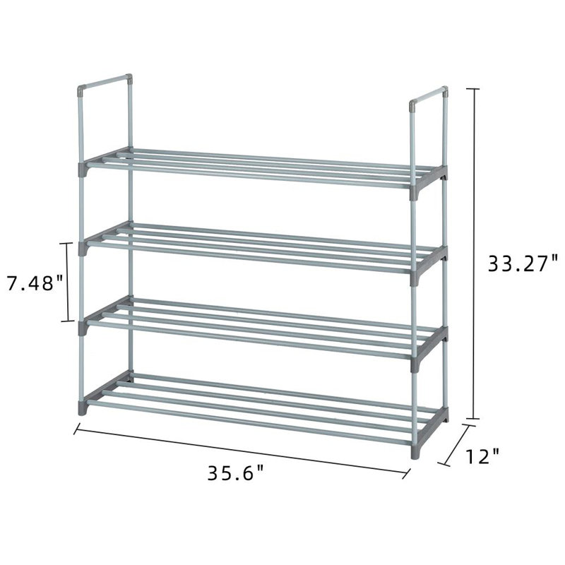 20 Pair Stackable Shoe Rack, White