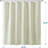 Polyester Fabric Machine Washable Waterproof Shower Curtain Liner With Hooks, White-1089132207