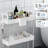 15" Wide 3-Tier Slim Rolling Cart White Plastic Utility Organizer Locking Wheels 9 Hooks & Mesh Baskets​​-117789648
