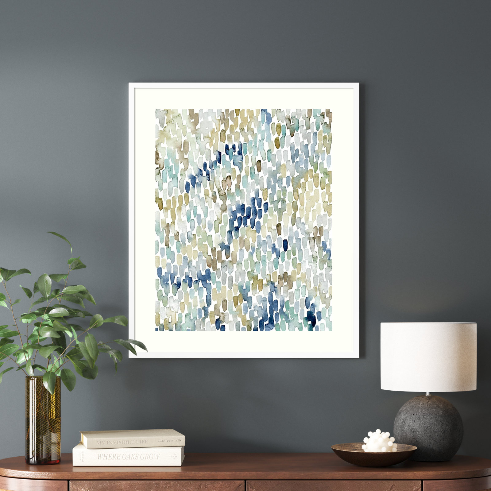 River Wavelets I by Grace Popp, White Framed Paper, 37" H x 31" W