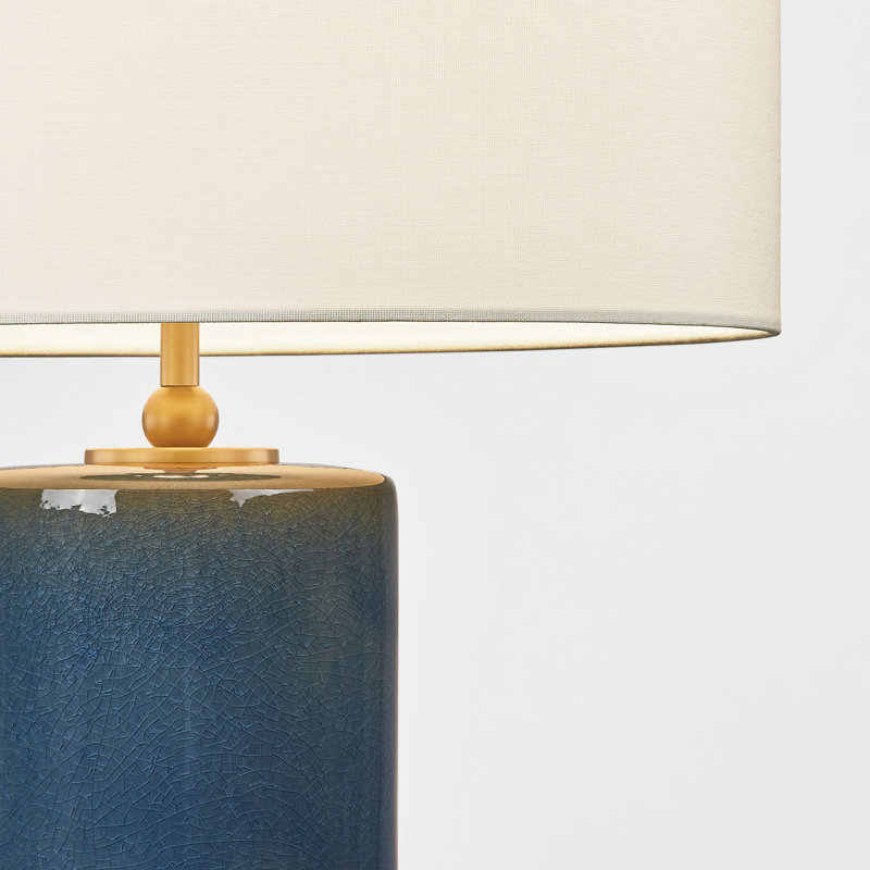 Lauren 26 Table Lamp, Deep Ocean Crackle