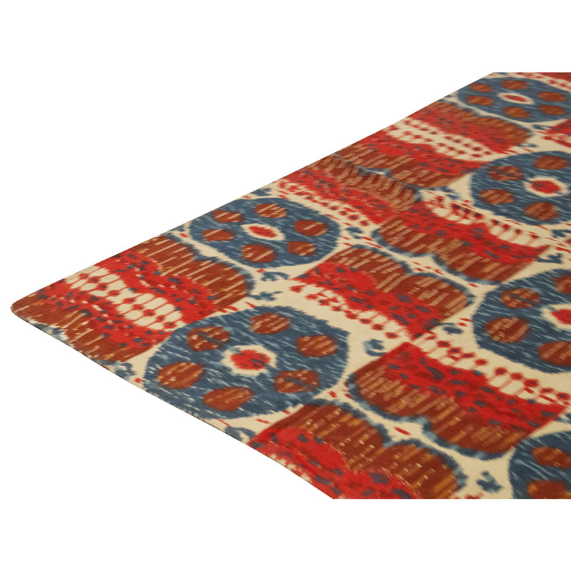 Flatweave Wool Ikat Area Rug in Multi