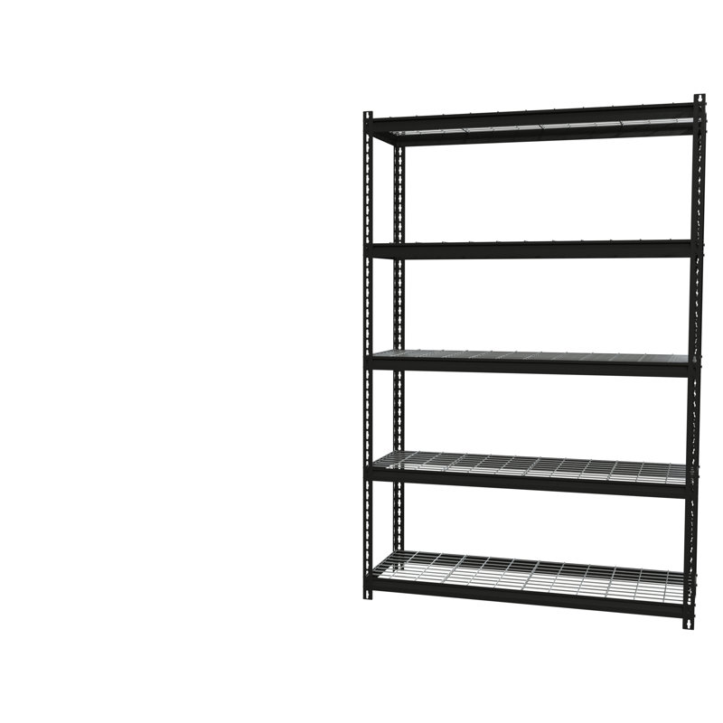 Poteau Metal Height -Adjustable Shelving Unit, 72" H x 48" W x 18" D