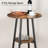 Bar Table, Round Pub Table, 2-tier Bistro Table With Storage, 37.4" High Top Table For Small Spaces