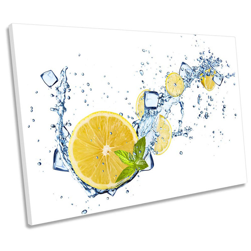 Lemon Fruit Kitchen Splash - Wrapped Canvas Print, 61cm H x 91.4cm W x 4cm D
