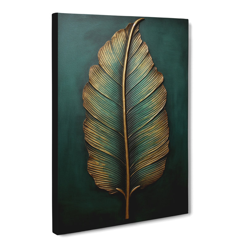 Palm Leaf Classicism No.2 - Wrapped Canvas, 76cm H x 50cm W x 3cm D