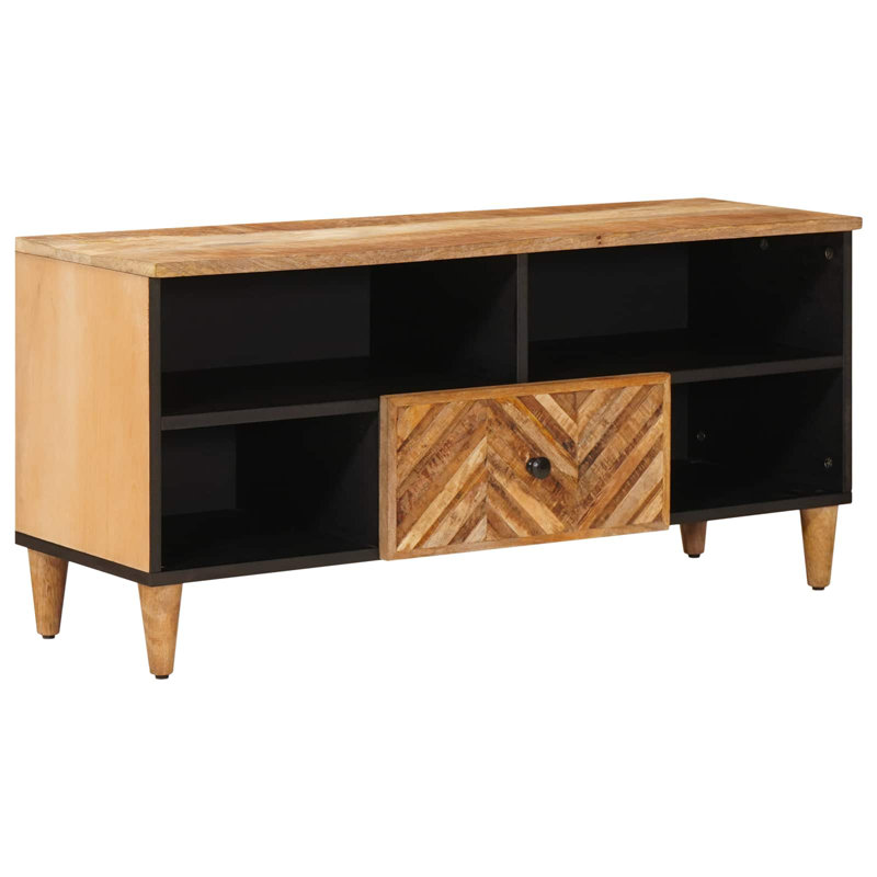 Unfinished TV Stand for TVs up to 49" with Fireplace Included