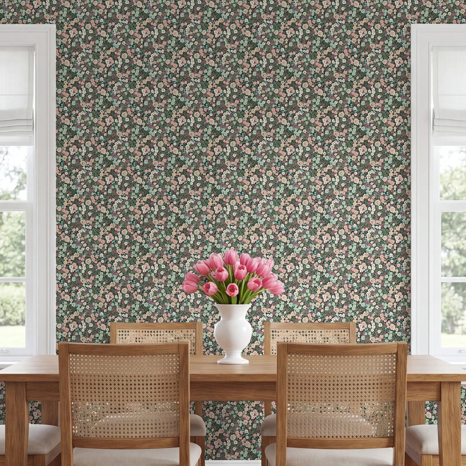 Newsbury Garden Floral Wallpaper, Pink