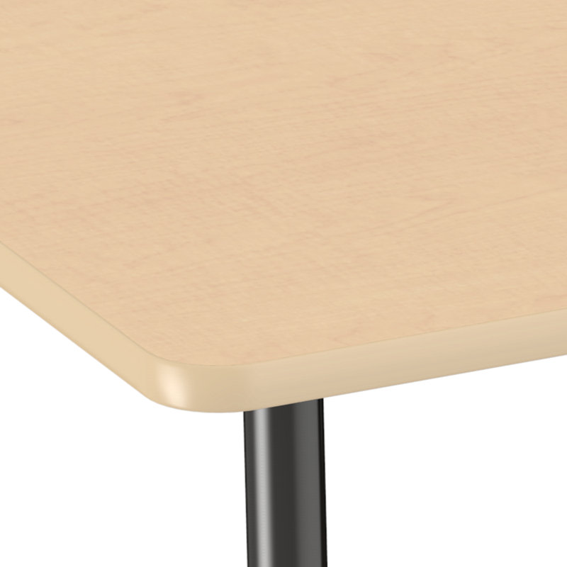 Table d'activité rectangulaire à hauteur réglable en forme de T, Érable / érable / noir, 24 po x 60 po, Super