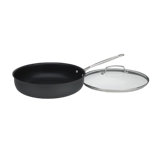 Chef's Classic Nonstick Hard Anodized 12" Deep Frying Pan With Cover