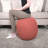 Cotton Upholstered Round Pouf Ottoman-852984094
