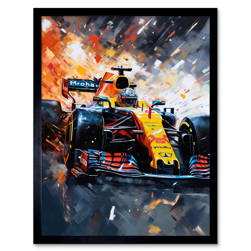 Lozen Grand Prix Race Car In Action On Track Circuit - Single Picture Frame Print