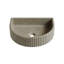 Lavabo de salle de bain de 45,7 cm (18 po), lavabo en microciment de forme irrégulière, sans meuble, sans robinetterie ni couvercle, couleur gris ciment-14665528-14665531