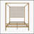 Luxurious Metal Canopy Bed with Upholstered Headboard for Dreamy Sleep-702049180-702049181