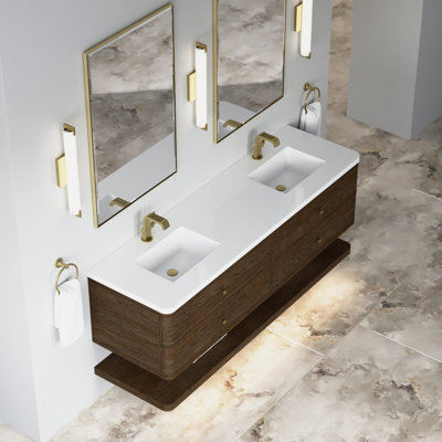 Meuble-lavabo double l 72 po Allamari