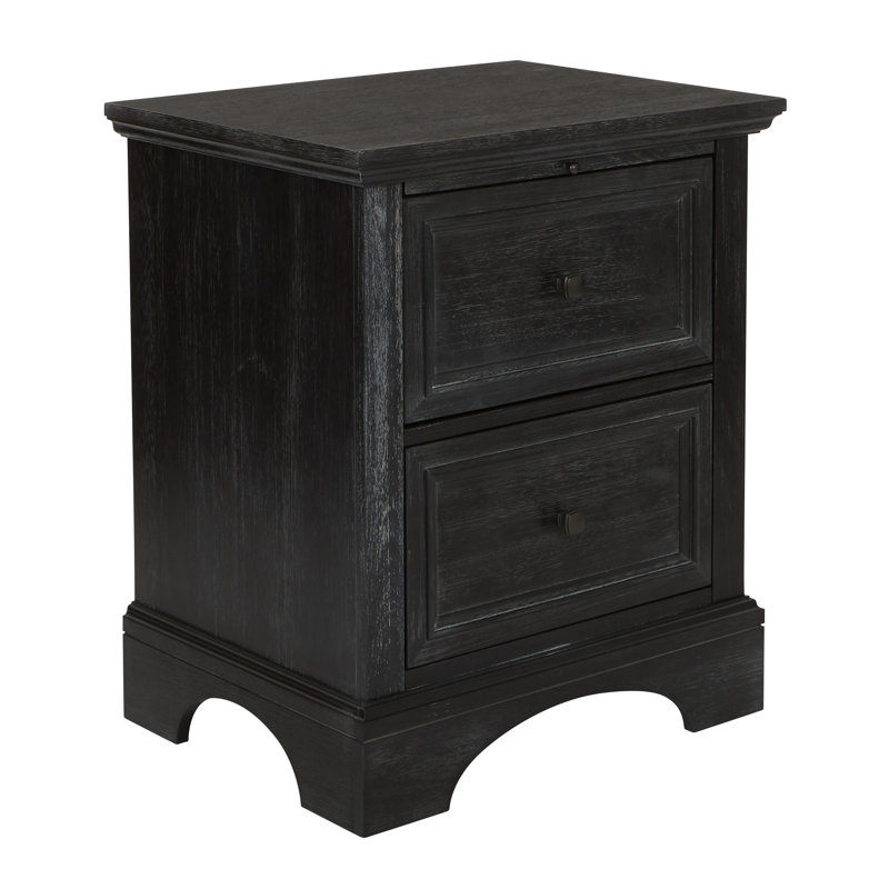 Bunbury 23.63'' W Nightstand, Rustic Black