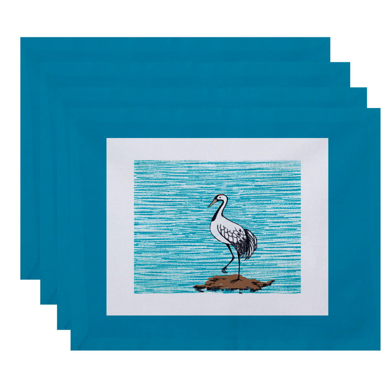 Oakley Polyester Animals/Nature Rectangle Placemat, Turquoise