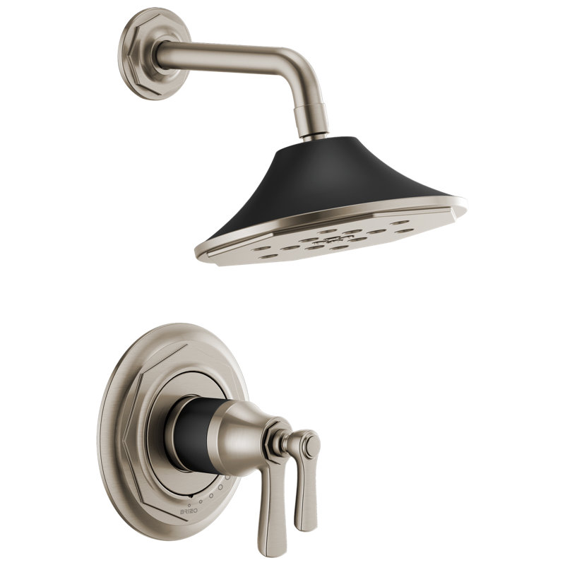 Rook® TempAssure® Thermostatic Shower Only, Luxe Nickel/Matte Black