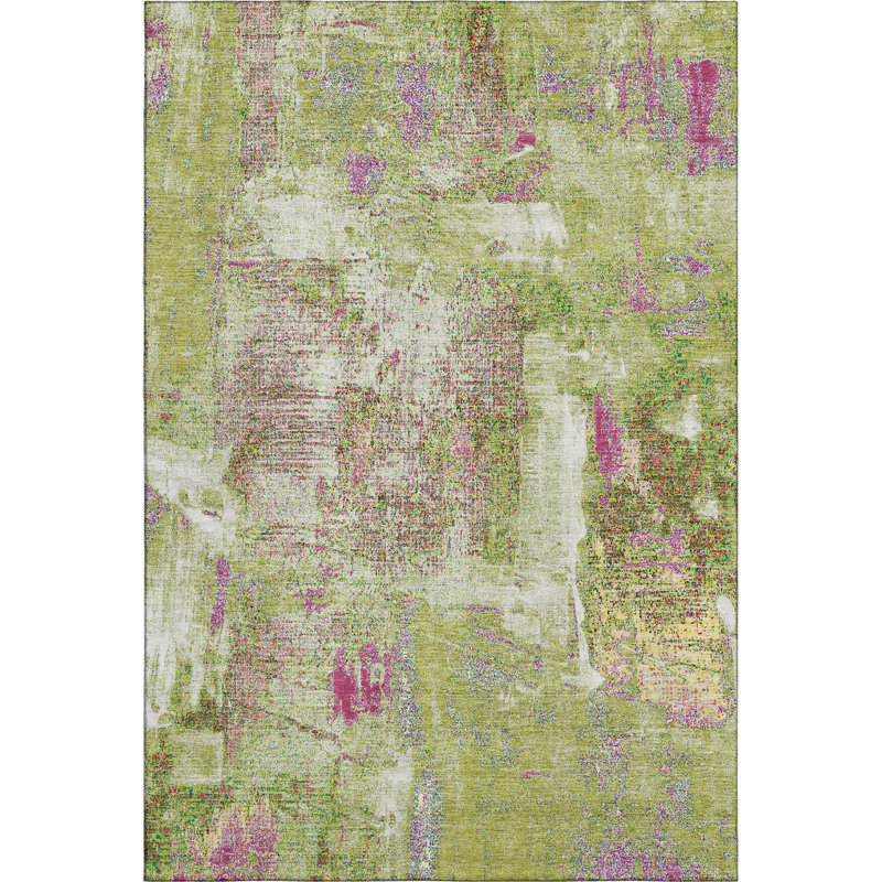 Premium Machine Washable Natoma AMF989 Abstract Rug, Rectangle 8' x 10'