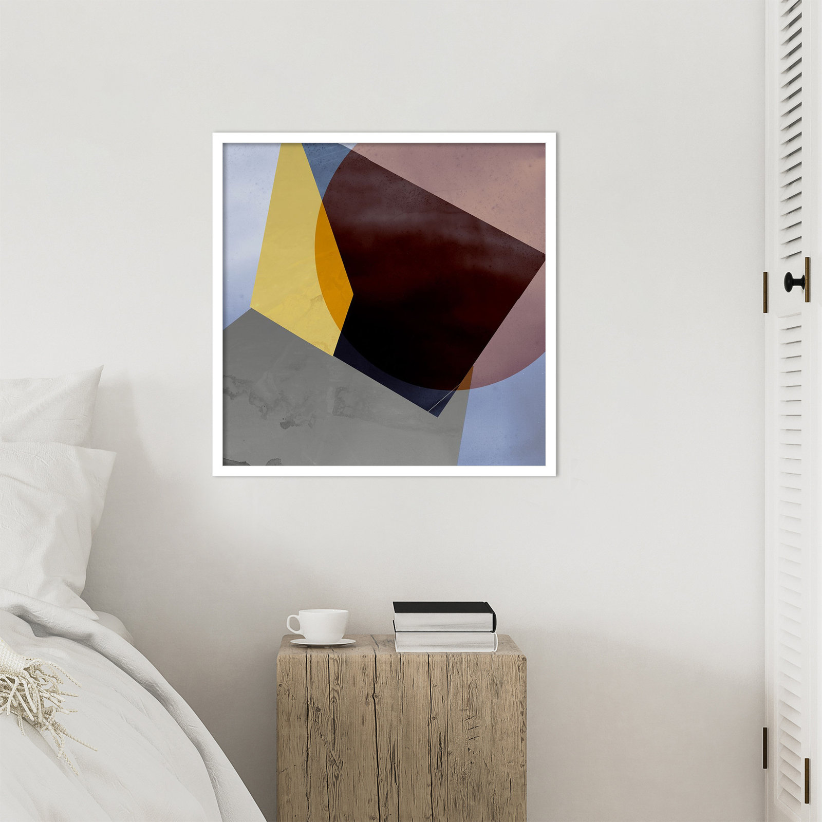 Flagler "Essentially Minimal II" Print, 25" H x 25" W, White