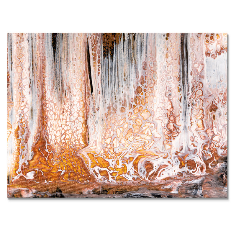 Shapes In Brown and Black Marble Art IV - Art mural moderne sur toile, H 20 po x l 12 po x P 1 po, Toile tendue