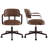 Mid Century Home Office Desk Chair with Padded Arms-1884854794