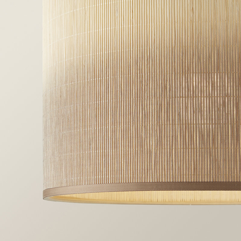 Aniayah 20cm H Bamboo Drum Pendant Shade ( Slip-On ) in Brown