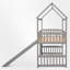 Twin Size Low Loft Bed With Slide-1938407776