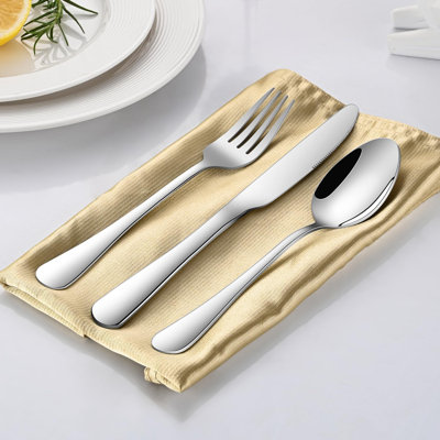 Ensemble de 49 pièces en acier inoxydable pour 8 avec organisateur et couteaux à steak 49 pièces