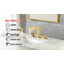 Robinet de salle de bain espacé à deux poignées 8 po S1419W-XX Sumerain-98230339