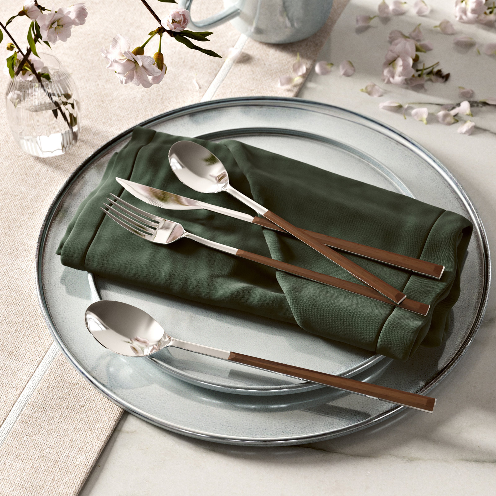 Sushi Queen Flatware Set - Service for 6, Mahogany