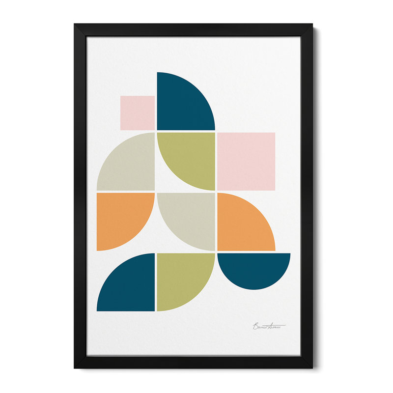 Mid Century Geo II - reproduction d'art murale - affiche de galerie, H 32 po x l 24 po