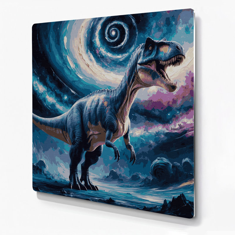 Dinosaur Supersaurus Gray Metal Wall Art, 8" H x 8" W