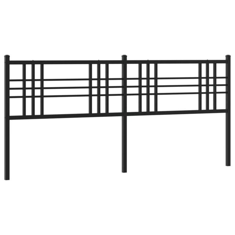 Meyana Metal Headboard, Black, Emperor - 200 x 200 cm
