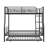Full XL Over Queen-Sized Metal Bunk Bed With An Underbed Trundle-685993271