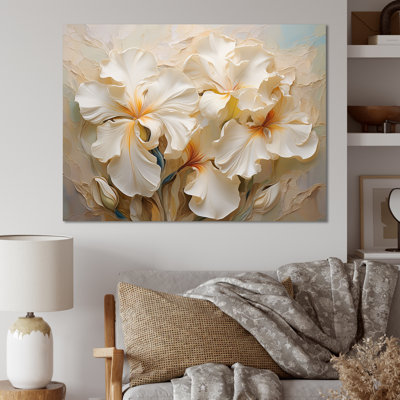 Golden Serenade of Irises I sur impression sur toile