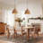 1-Lights Hand-Woven Rattan Cone Natural Pendant Light