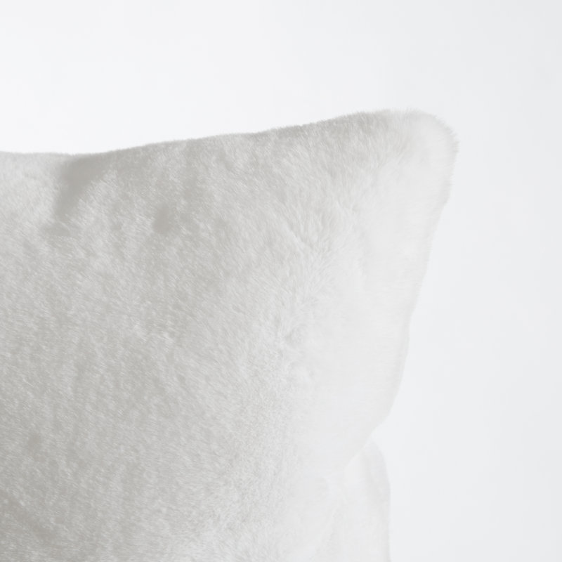 Dearfoams Faux Fur Reversible Throw Pillow, White