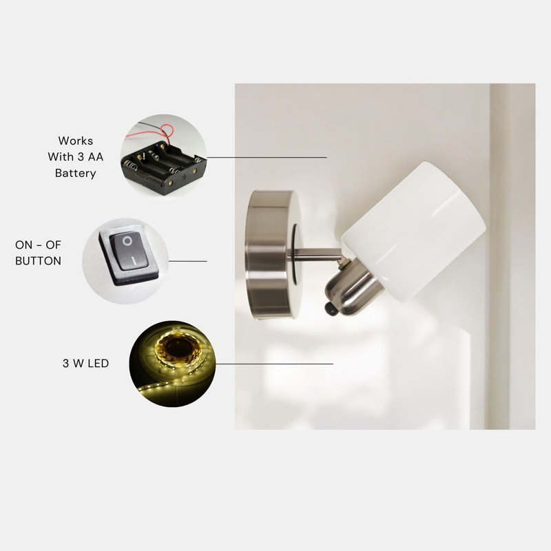 Averell LED Wallchiere, Silver