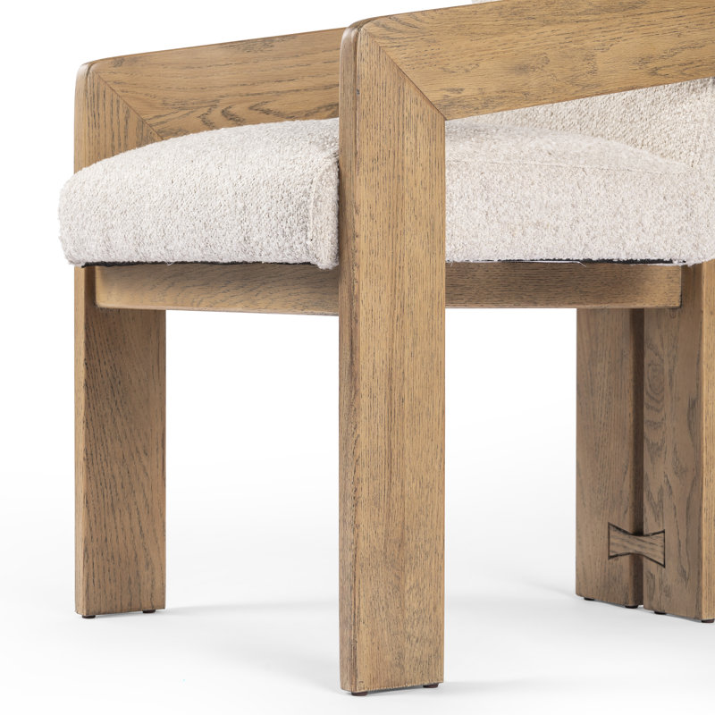 Roxy Dining Armchair, Gibson Black, Cream/Light Brown