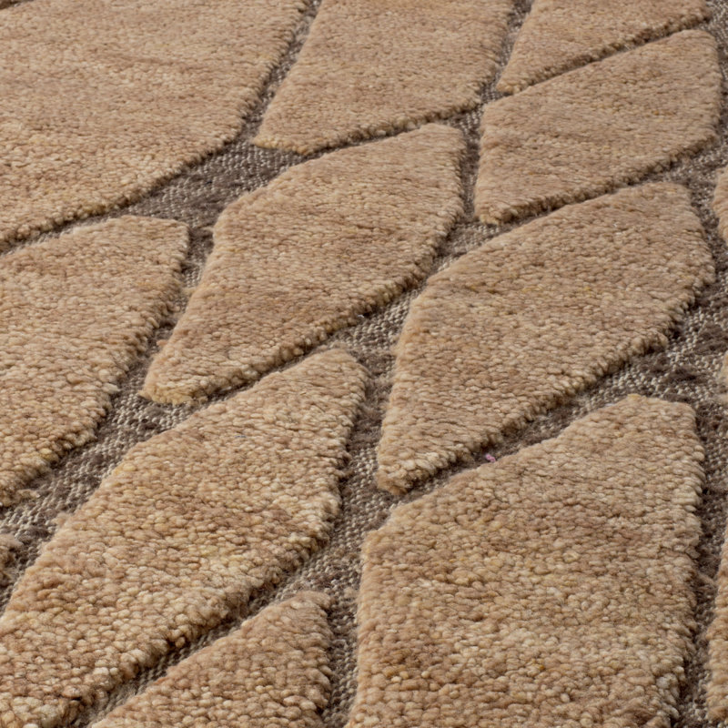 Rug Coralie Brown Beige, Rectangle 6'5" x 9'8"