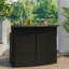 Table de bar, rotin en polyester noir thermolaqué, structure en métal, 47 po