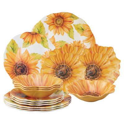 Aayah Piece Melamine Dinnerware Set - Service for 4