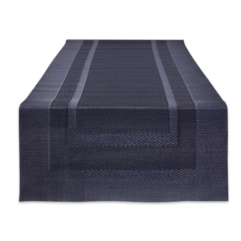 Candelaria Solid Color Table Runner, Stonewash Blue