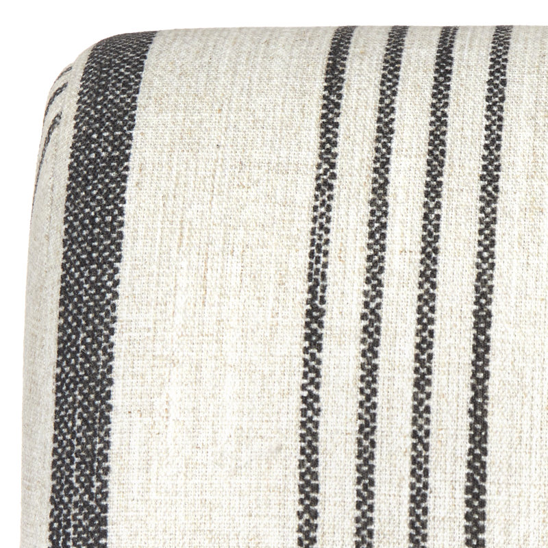Briette Chair, Stripe Black & Gray Tonal Linen