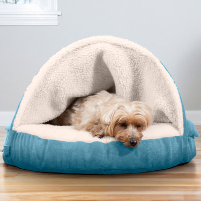 Faux Sheepskin Memory Top Foam Pet Bed