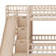 Lit superposé avec escalier de rangement, glissade et tiroirs-819141955-1068228196