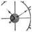 24 Inch Large Black Metal Roman Numeral Wall Clock - Silent Battery Operated Farmhouse Decor for Living Room & Office